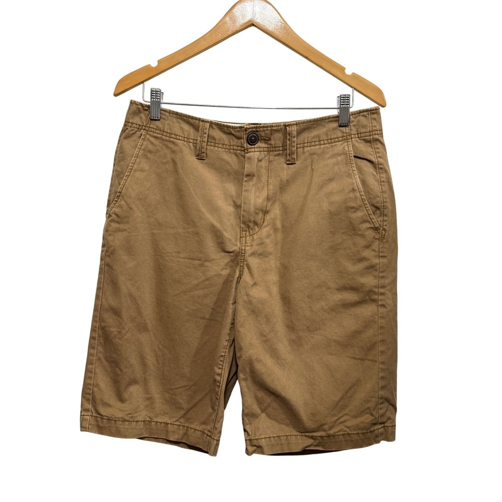 American Eagle Outfitters Longboard Mens 30 Khaki Tan Cotton Twill Chino‎ Shorts
